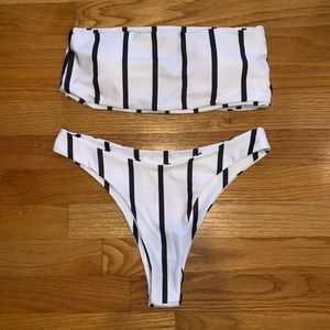 ❗️Offers Welcomed❗️Striped Tube Top Bikini